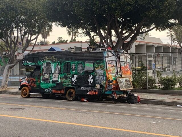 RV Parked outside Westminster Elementary School